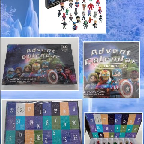 Adventskalender/julekalender Titan Hero. 24 superhelter.