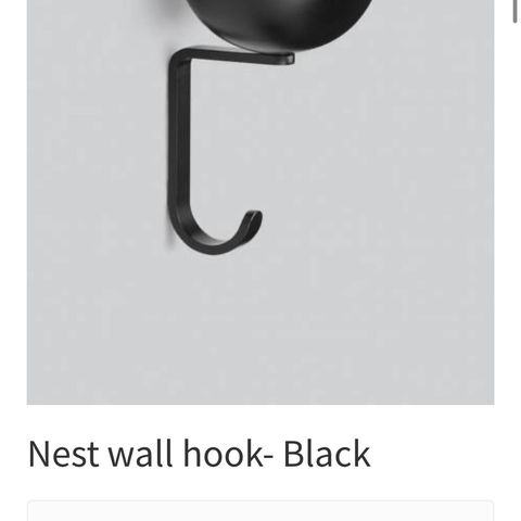 Nest Wall Hook Black