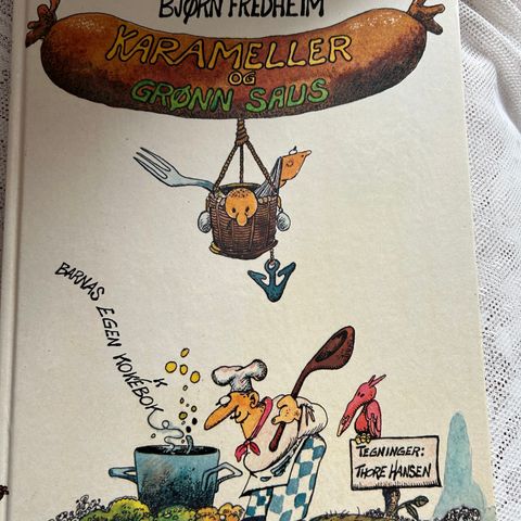 Morsom sommerferiebok «Karameller i grønn saus» sv Bjørn Fretheim Samleobjekt
