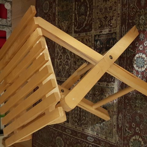 wooden seat sammenleggbar krakk