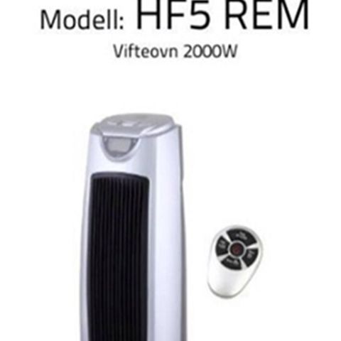 2 stk. Calor HF5 REM varmetårn + fjernkontroller (sendes etter avtale)