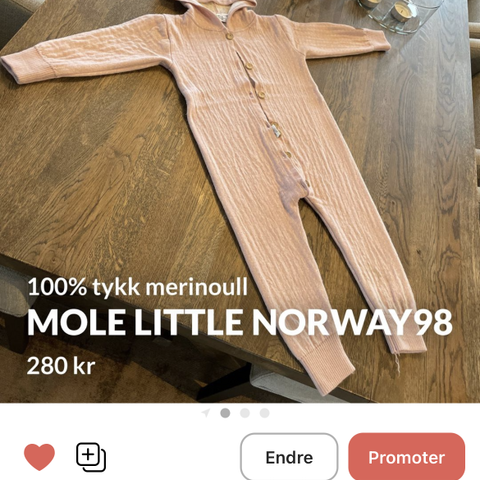 Mole Little Norway merinoull dress 98