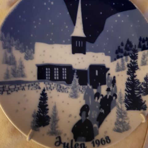Porsgrunn porselen juleplatte 1968