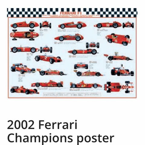 Ferrari poster of  Ferrari F1 World Champions
