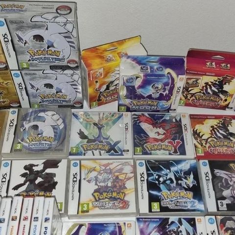 Pokemon, Gameboy , Nintendo DS , Nintendo 3DS - Spill og Konsoller