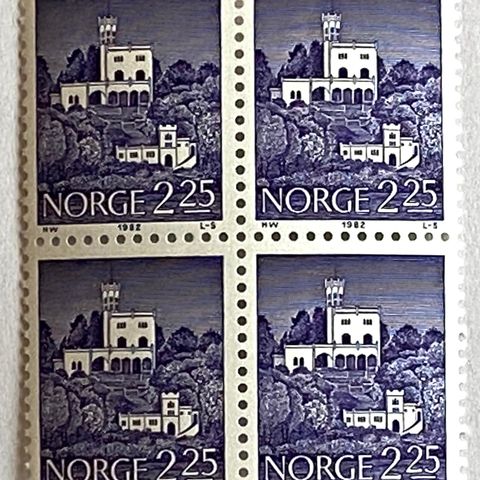 Norge 1982 NK 905 Oscarshall Oslo  4-blokk Postfrisk
