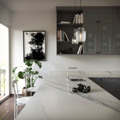 Benkeplater i granitt/stein, kvarts Silestone, Dekton og marmor - Bad og kjøkken