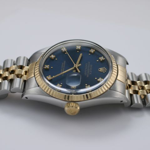 Rolex Datejust 36 16013 Gull og Stål Diamantskive
