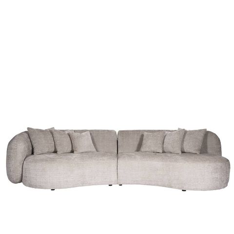 Trinny modulsofa 2 PL+ TR (Marbella 04 - 284x131) - Velour/tekstil!