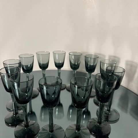 6 Likør/drammeglass fra Hadeland glassverk. Kollen