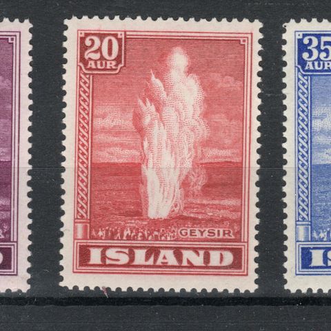 Island postfrisk AFA 194, 195, 196