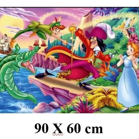 Disneymotiv - Never Land - Diamond painting - full square - 60x90 cm