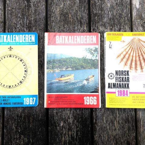 Båt kalender 1966 og 1967 + Norsk Fiskar Almanakk 1984 *Frakt er inkludert