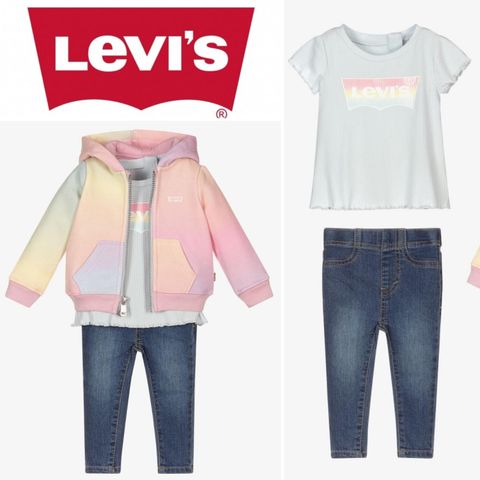 Levi's sett med bukse, t-skjorte og hettejakke (nytt med prislapper etc)