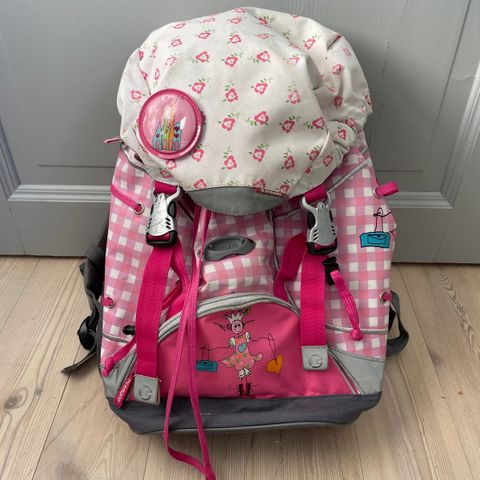 Beckmann skolesekk rosa/hvit 22l