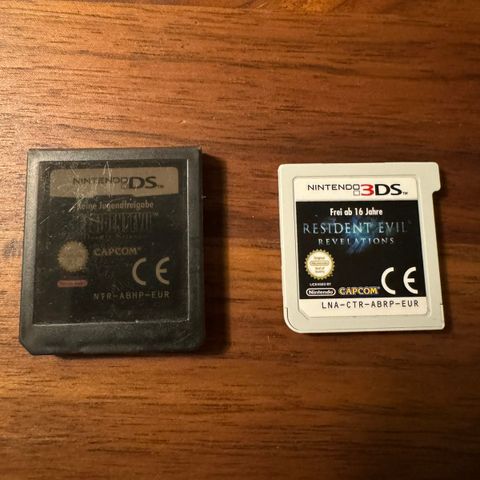 Resident Evil Deadly Silence DS og Resident Evil Revelation 3DS