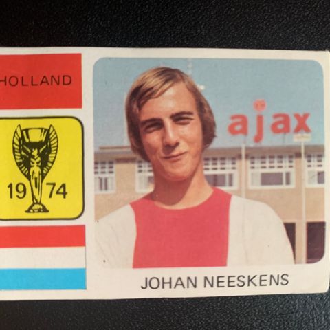 Rookie Johan Neeskens Holland Nederland Monty Gum VM 1974 fotballkort sticker