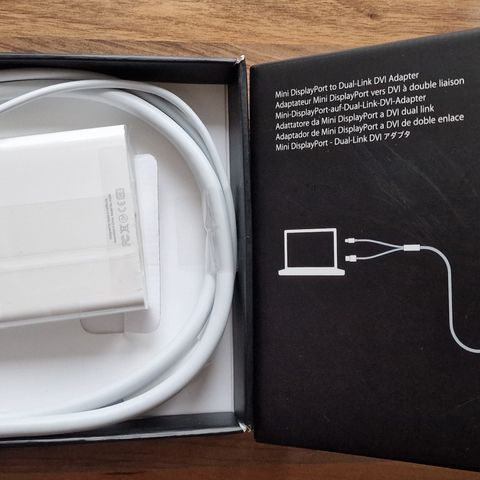 Apple mini displayport til dvi dual-link adapter. Hvit