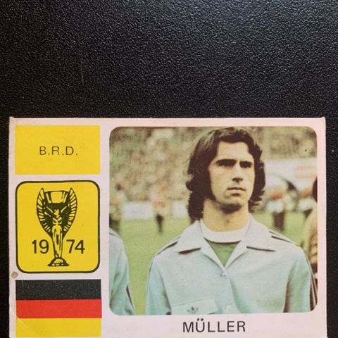 Gerd Müller Der Bomber BRD Monty Gum VM 1974 fotballkort sticker
