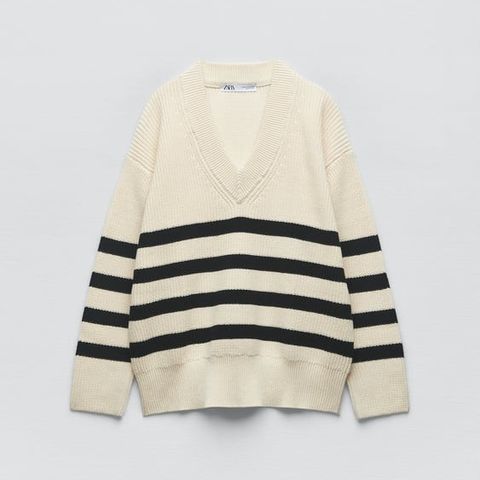 ZARA  new stripy knitwear / S