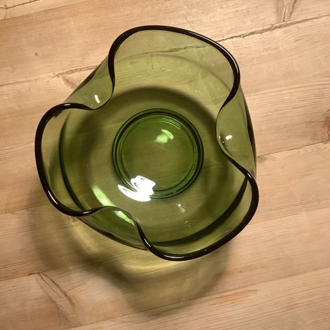 Retro grønn glass skål