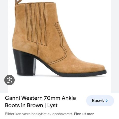 Ganni Western boots semsket str 37