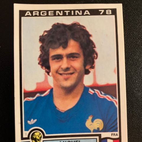 Rookie Michel Platini Frankrike Argentina 78 Fotballkort Panini VM 1978