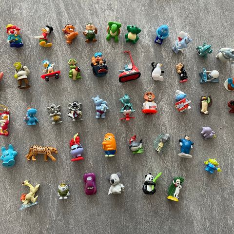 Kinder egg figurer. 46stk. Kalendergaver.