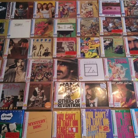 Frank Zappa - Japanske mini-LP CD'er selges. Som nye, spilt maks en gang.
