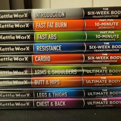 Kettle Worx treningsvideoer  9 stk.