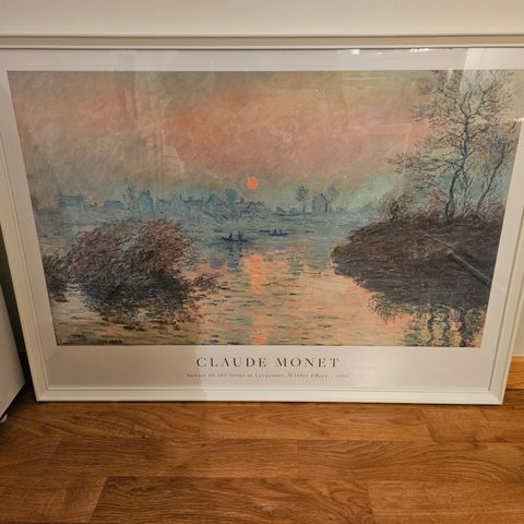 Claude Monet bilde med IKEA Knoppäng ramme 50x70 cm