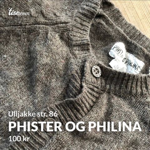 Phister og Philina ulljakke