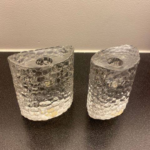 Lysestaker i glass fra Randsfjordglass