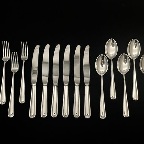 TILBUD pr del fra Kr 450,- Jubileum sølvbestikk kniv, gaffel og skje i 830s