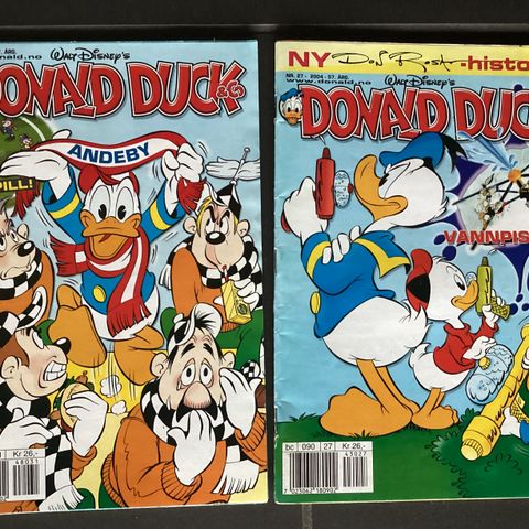 2004- DONALD DUCK 2 meget flotte blader, NR. 27- 31