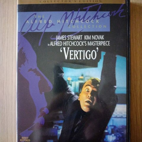 Dvd. Vertigo. Hitchcock. Thriller/Mysterie/Romantikk. Sone 1. Engelsk.