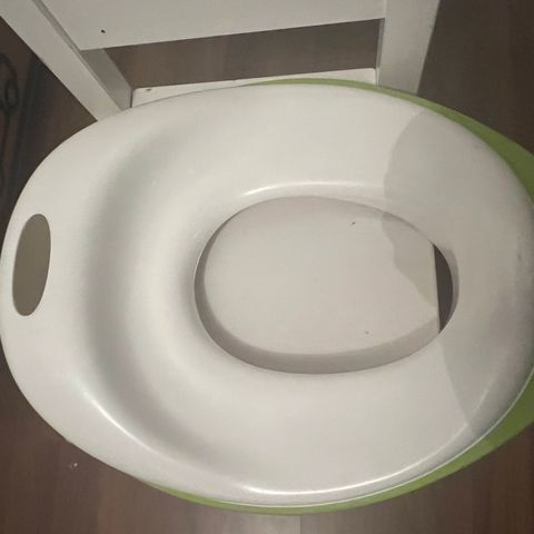 TOSSIG Toalettsete, hvit/grønn