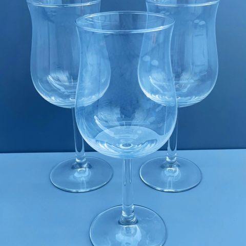 3 glass på stett vinglass brennevinglass 18,5x6 cm samlet pris