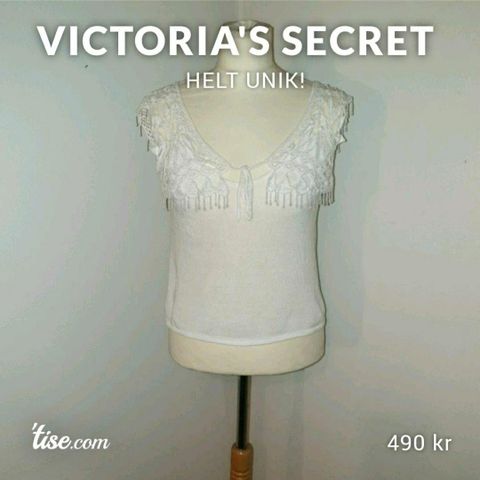 Hvit blonde topp med perler fra Victoria's Secret.