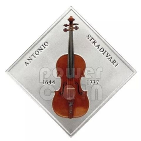 Stradivarius Lady Blunt Violin  Antonio Stradivari Wood Silver Coin 1$ Niue 2014