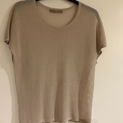 Beige topp fra Saint Tropez str XS med glittertråder