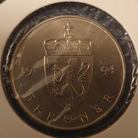 Usirkulert 5 kroner 1994