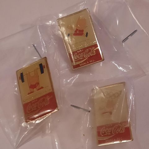 3 stk Coca-Cola pins