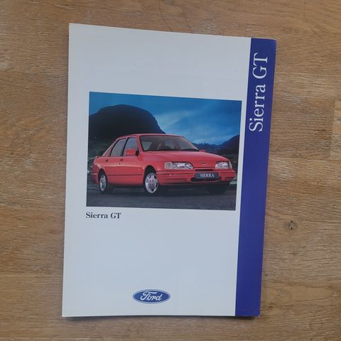 Brosjyre Ford Sierra GT 1992