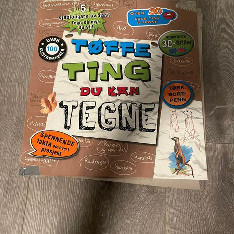 Tøffe Ting Du Kan Tegne Bok (Med 3D-briller Og Tørk Bort-Penn, Helt Ny)