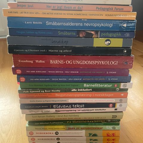 Faglitteratur: Norsk, Matte og Pedagogikk