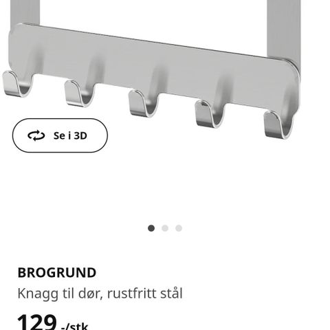 Ikea Brogrund knagg 2stk