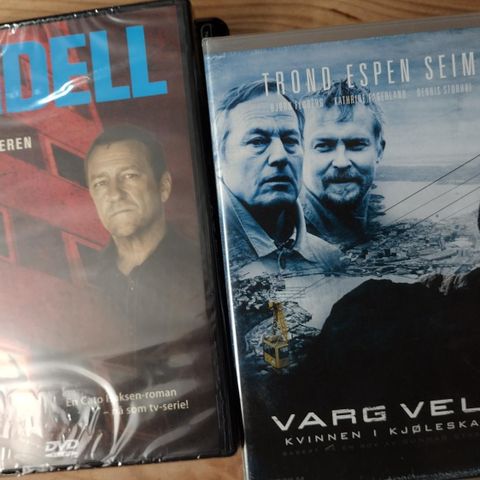 DVD Unni Lindell  kr 40 og DVD Varg Veum Uåpnet med plast beslag