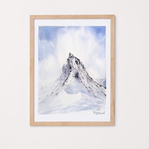 Natur og fjell , "Zermatt. Sveits" , akvarell
