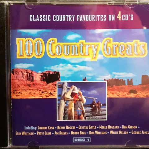 Various – 100 Country Greats, 1995, kun CD 1